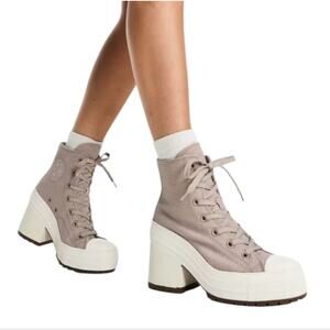 CONVERSE Chuck 70 De Luxe Heel Stone Gray Boots Shoes NEW Men's Size 10.5